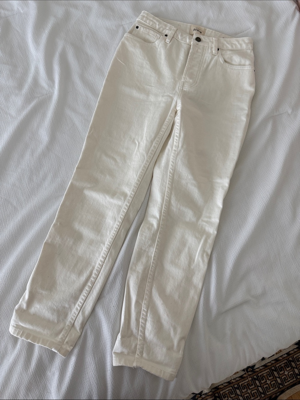 Sézane Straight-Leg Jeans in White